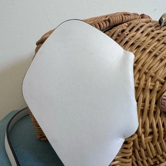 Kate Spade Wicker Tiny Elephant Crossbody Novelty Bag Collectible Preppy - Picture 6 of 16